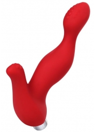 Красный силиконовый вибростимулятор простаты Proman - 12,5 см. - ToyFa - в Челябинске купить с доставкой