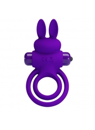 Фиолетовое эрекционное кольцо с вибростимуляцией клитора Vibrant Penis Ring III - Baile - в Челябинске купить с доставкой