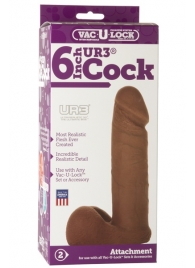 Насадка-мулат для трусиков Vac-U-Lock 6  ULTRASKYN Cock - 17,3 см. - Doc Johnson - купить с доставкой в Челябинске