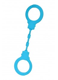 Голубые силиконовые наручники A-Toys без ключа - A-toys - купить с доставкой в Челябинске