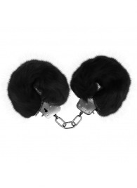 Черные меховые наручники Love с ключиками - Baile - купить с доставкой в Челябинске