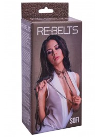 Коричневый поводок и чокер с кольцом Sofi - Rebelts - купить с доставкой в Челябинске