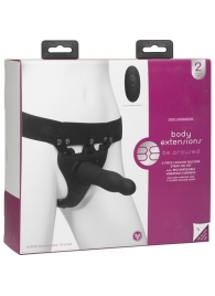 Черный полый вибрострапон Body Extensions BE Aroused - 17,78 см. - Doc Johnson - купить с доставкой в Челябинске