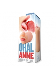 Телесный мастурбатор-ротик с язычком Oral Anne - Blush Novelties - в Челябинске купить с доставкой