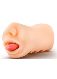 Телесный мастурбатор-ротик с язычком Oral Anne - Blush Novelties - в Челябинске купить с доставкой