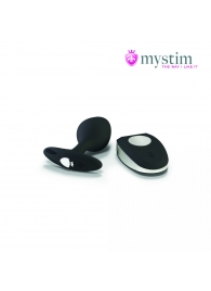 Черная пробка Mystim Rocking Vibe S с возможностью подключения к электростимулятору - 9,7 см. - MyStim - купить с доставкой в Челябинске