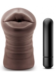 Коричневый мастурбатор-ротик Heather - Blush Novelties - в Челябинске купить с доставкой