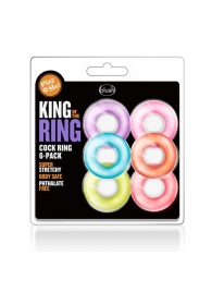 Набор из 6 эрекционных колец King of the Ring - Blush Novelties - в Челябинске купить с доставкой