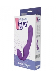 Фиолетовый безремневой вибрострапон DOUBLE DIPPER - Dream Toys - купить с доставкой в Челябинске
