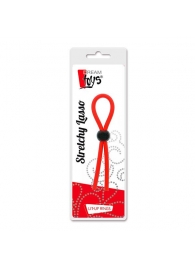 Красное эрекционное лассо с одной бусинкой-утяжкой STRETCHY THICK LASSO - Dream Toys - в Челябинске купить с доставкой