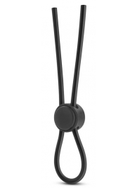 Черное силиконовое лассо на пенис SILICONE LOOP COCK RING - Blush Novelties - в Челябинске купить с доставкой