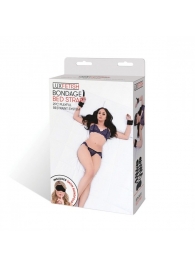 Чёрные манжеты для фиксации на кровати Bondage Bed Strap - Lux Fetish - купить с доставкой в Челябинске