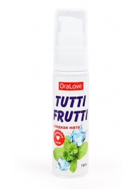 Гель-смазка Tutti-frutti со вкусом сладкой мяты - 30 гр. - Биоритм - купить с доставкой в Челябинске