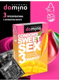 Презервативы для орального секса DOMINO Sweet Sex с ароматом манго - 3 шт. - Domino - купить с доставкой в Челябинске