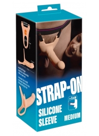 Силиконовый полый страпон на ремнях Silicone Strap-on - 16 см. - Orion - купить с доставкой в Челябинске