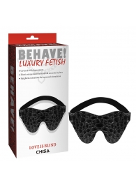 Черная маска на глаза Behave - Chisa - купить с доставкой в Челябинске