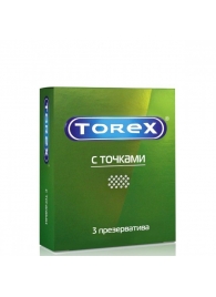 Текстурированные презервативы Torex  С точками  - 3 шт. - Torex - купить с доставкой в Челябинске