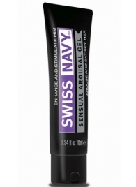 Возбуждающий гель-лубрикант на водной основе Sensual Arousal Lubricant - 10 мл. - Swiss navy - купить с доставкой в Челябинске