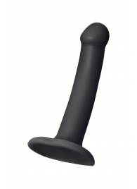 Черный фаллос на присоске Silicone Bendable Dildo S - 17 см. - Strap-on-me - купить с доставкой в Челябинске