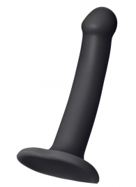Черный фаллос на присоске Silicone Bendable Dildo S - 17 см. - Strap-on-me - купить с доставкой в Челябинске