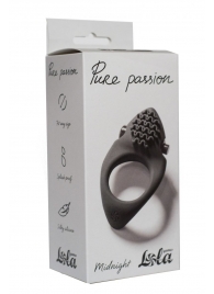 Черное эрекционное виброкольцо Pure Passion Midnight - Lola Games - в Челябинске купить с доставкой