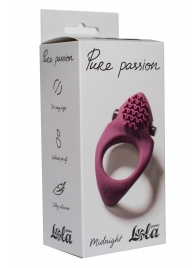 Бордовое эрекционное виброкольцо Pure Passion Midnight - Lola Games - в Челябинске купить с доставкой