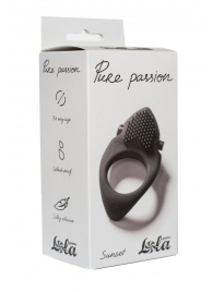 Черное эрекционное виброкольцо Pure Passion Sunset - Lola Games - в Челябинске купить с доставкой