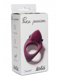 Бордовое эрекционное виброкольцо Pure Passion Sunset - Lola Games - в Челябинске купить с доставкой