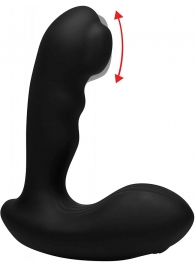Черный стимулятор простаты Alpha-Pro 7X P-Milker Silicone Prostate Stimulator with Milking Bead - XR Brands - в Челябинске купить с доставкой