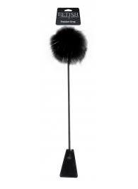 Черный стек Feather Crop с пуховкой на конце - 53,3 см. - Pipedream - купить с доставкой в Челябинске