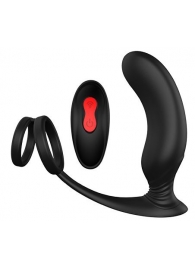 Черный массажер простаты REMOTE P-PLEASER - Dream Toys - в Челябинске купить с доставкой
