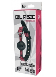 Черно-розовый кляп-шарик с отверстиями BALL GAG - Dream Toys - купить с доставкой в Челябинске