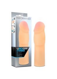 Телесная насадка-удлинитель на пенис PERFORMANCE 1.5INCH COCK XTENDER - 16 см. - Blush Novelties - в Челябинске купить с доставкой