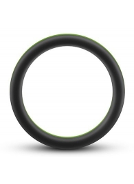 Черно-зеленое эрекционное кольцо Silicone Go Pro Cock Ring - Blush Novelties - в Челябинске купить с доставкой