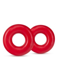 Набор из 2 красных эрекционных колец DONUT RINGS OVERSIZED - Blush Novelties - в Челябинске купить с доставкой