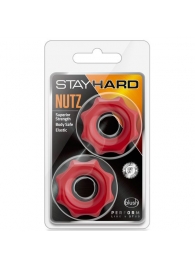 Набор из 2 красных фигурных эрекционных колец NUTZ - Blush Novelties - в Челябинске купить с доставкой