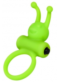 Зеленое эрекционное виброкольцо на пенис Cock Ring - A-toys - в Челябинске купить с доставкой