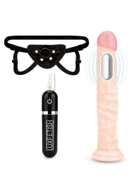 Регулируемые трусики с вибрирующей насадкой - 21 см. - Lux Fetish - купить с доставкой в Челябинске