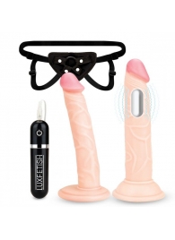 Регулируемые трусики с 2 насадками - 16 и 15 см. - Lux Fetish - купить с доставкой в Челябинске