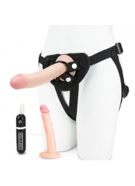 Регулируемые трусики с 2 насадками - 16 и 15 см. - Lux Fetish - купить с доставкой в Челябинске