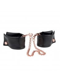 Черные мягкие наручники Entice French Cuffs с цепью - California Exotic Novelties - купить с доставкой в Челябинске