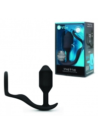 Черное эрекционное кольцо с анальным плагом Snug   Tug - b-Vibe - в Челябинске купить с доставкой