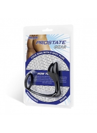 Стимулятор простаты с фиксацией эрекционным кольцом Prostate Gear - BlueLine - в Челябинске купить с доставкой