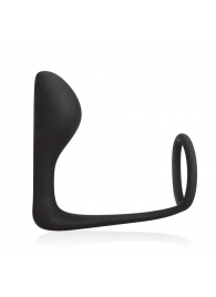 Стимулятор простаты с фиксацией эрекционным кольцом Prostate Gear - BlueLine - в Челябинске купить с доставкой