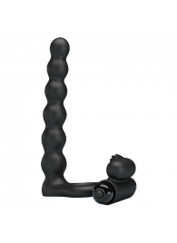 Черная насадка для двойной стимуляции Hercules Penis Sheath III - 15,3 см. - Baile - купить с доставкой в Челябинске