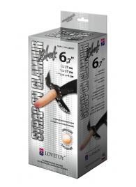 Пояс-трусики с насадкой Glamour - 17 см. - LOVETOY (А-Полимер) - купить с доставкой в Челябинске