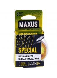 Презервативы с точками и рёбрами в пластиковом кейсе MAXUS Special - 3 шт. - Maxus - купить с доставкой в Челябинске