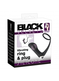 Черное эрекционное кольцо с анальной вибропробкой Vibrating Ring   Plug - Orion - в Челябинске купить с доставкой