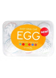 Набор из 6 мастурбаторов Tenga EGG Easy Beat с различным рельефом - Tenga - в Челябинске купить с доставкой