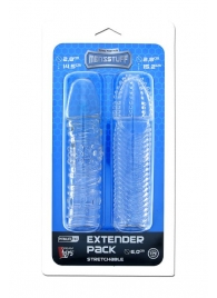 Комплект из 2 прозрачных насадок на пенис PENIS EXTENDER PACK - Dream Toys - в Челябинске купить с доставкой